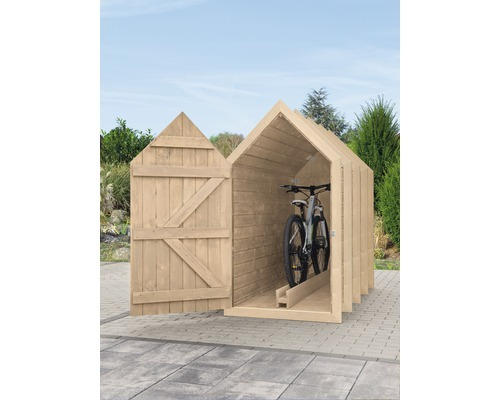 Fahrradgarage Konsta Typ 550 einfach 99x210 cm natur