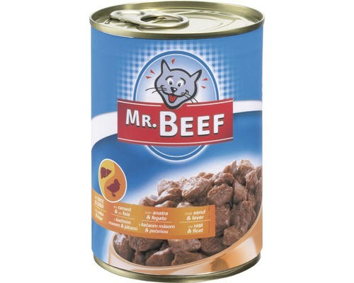 Katzenfutter nass MR.BEEF Ente und Leber 400 g