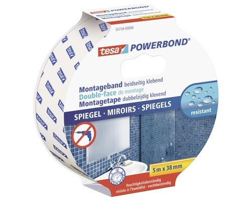 Montageband Tesa Powerbond Spiegel 38 mm x 5 m