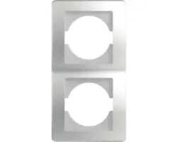 Rahmen 2-Fach TEM O312 silber senkrecht