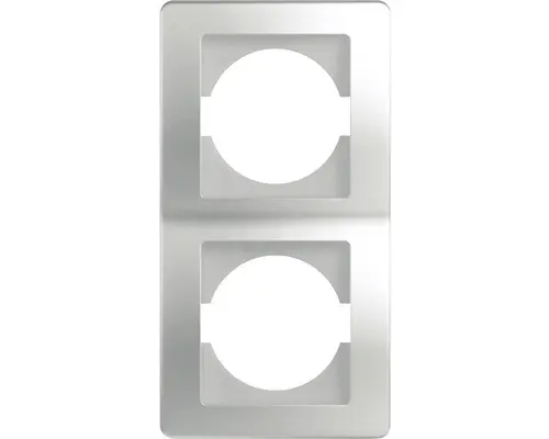 Rahmen 2-Fach TEM O312 silber senkrecht