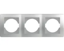 Rahmen 3-Fach TEM O312 silber waagrecht
