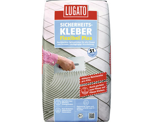 Lugato Fliesenkleber Sicherheitskleber Flexibel Plus S1/C2TE 18 kg