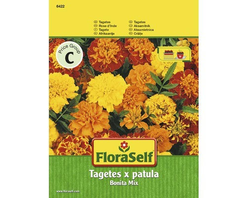 Tagetes 'Bonita Mix' FloraSelf samenfestes Saatgut Blumensamen