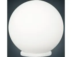 Tischlampe Rondo silber /weiß mit Wippschalter H 200 mm