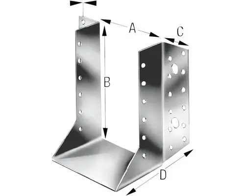 Balkenschuh Typ A 80x120x60 mm feuerverzinkt