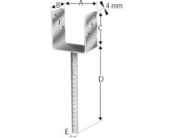 Pfostenträger BMF DK 100x60x92 mm feuerverzinkt