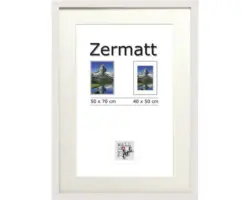 Bilderrahmen Holz Zermatt weiß 50x70 cm