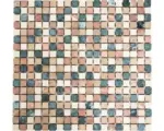 Hornbach Natursteinmosaik Marmor MOS 15/RND 30,5x32,2 cm beige braun grün