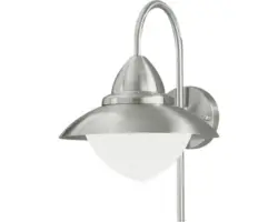 Außenwandleuchte Sidney edelstahl/weiß 1-flammig E27 IP44
