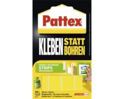 Pattex Doppelseitige Klebe-Strips 20 x 40 mm 10 Streifen