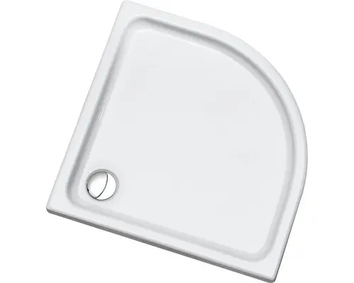 Flache Viertelkreis-Duschwanne Ottofond Monza 100x100x6 cm weiß