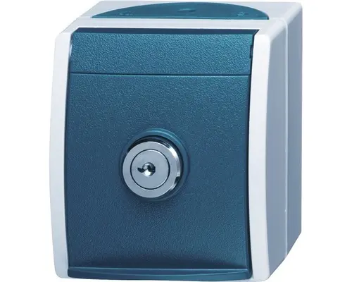 Steckdose Steckdose abschließbar Busch-Jaeger Ocean hellgrau blaugrün