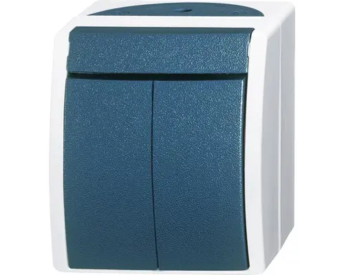 Serienschalter Schalter Busch-Jaeger Ocean hellgrau blaugrün