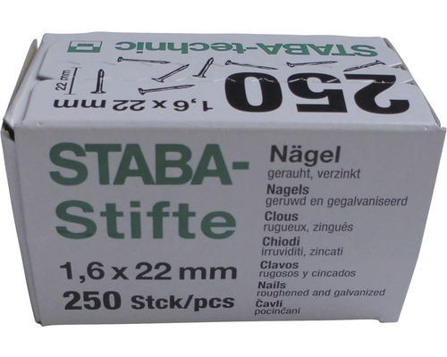 Stifte 1,6x22 mm Pack = 250 Stück