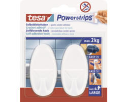 Haken Tesa Powerstrips Oval weiß matt