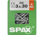 Hornbach Spax Universalschraube Senkkopf Stahl gehärtet T 15, Holz-Teilgewinde 3,5x30 mm, 200 Stück