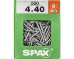 Hornbach Spax Universalschraube Senkkopf Stahl gehärtet T 20, Holz-Teilgewinde 4x40 mm, 500 Stück