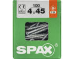 Hornbach Spax Universalschraube Senkkopf Stahl gehärtet T 20, Holz-Teilgewinde 4x45 mm, 100 Stück