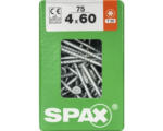 Hornbach Spax Universalschraube Senkkopf Stahl gehärtet T 20, Holz-Teilgewinde 4x60 mm, 75 Stück