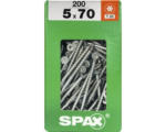 Hornbach Spax Universalschraube Senkkopf Stahl gehärtet T 20, Holz-Teilgewinde 5x70 mm, 200 Stück