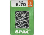 Hornbach Spax Universalschraube Senkkopf Stahl gehärtet T 30, Holz-Teilgewinde 6x70 mm, 125 Stück