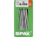 Hornbach Spax Universalschraube Senkkopf Stahl gehärtet T 30, Holz-Teilgewinde 6x100 mm, 30 Stück