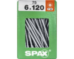 Hornbach Spax Universalschraube Senkkopf Stahl gehärtet T 30, Holz-Teilgewinde 6x120 mm, 75 Stück