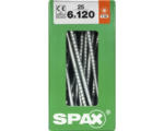 Hornbach Spax Universalschraube Senkkopf Stahl gehärtet T 30, Holz-Teilgewinde 6x120 mm, 25 Stück