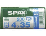 Hornbach Spax Universalschraube, Edelstahl A2, Senkkopf T 20, Holz-Teilgewinde, 4x35 mm, 200 Stück