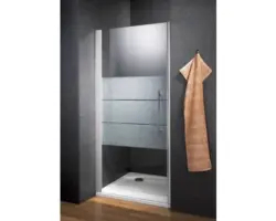 Drehtür für Nische Schulte Galaxy 800x1900 mm Dekorglas Depoli Light alunatur