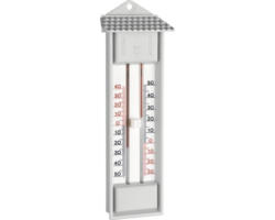 Innen- und Außenthermometer Analog TFA Kunststoff grau mit minimal/maximal Anzeige