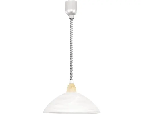 Pendelleuchte Lord 1-flammig nickel-matt, H 110 cm, Ø 36 cm