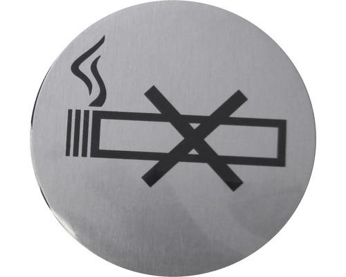 Hinweisschild "Rauchen verboten" Edelstahl rund 75 mm