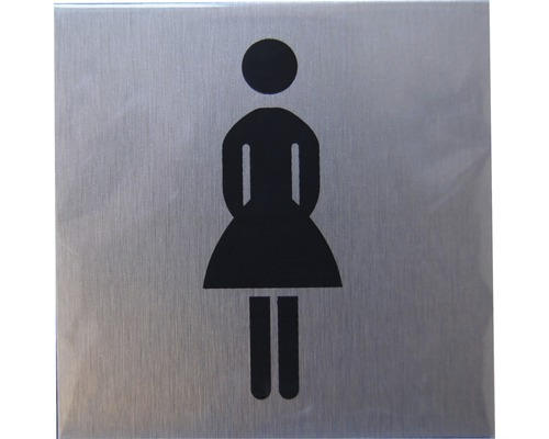 Türschild "WC Frauen" Edelstahl 60 x 60 mm