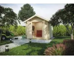Hornbach Blockbohlenhaus SKAN HOLZ Palma mit Fußboden 280x305 cm natur