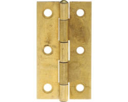 Scharnier schmal 64x34 mm vermessingt