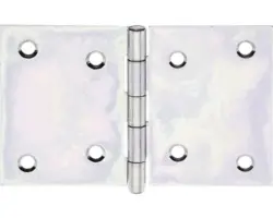 Scharnier breit mit vernietetem Messingstift 81 x 126 mm sendzimirverzinkt