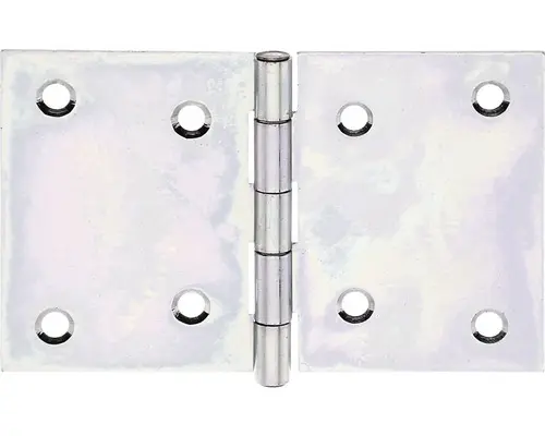 Scharnier breit mit vernietetem Messingstift 81 x 126 mm sendzimirverzinkt