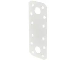 Flachverbinder 100 x 35 mm, weiß kunststoffbeschichtet, 1 Stück