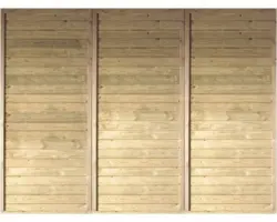 Rückwand Karibu für Einzelcarport, 250 x 200 cm, kesseldruckimprägniert