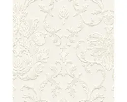 Papiertapete Belle Epoque 2 Glitzer weiß