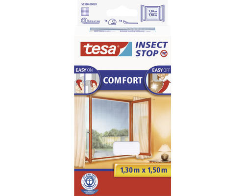 Fliegengitter für Fenster tesa Insect Stop Comfort weiss 130x150 cm