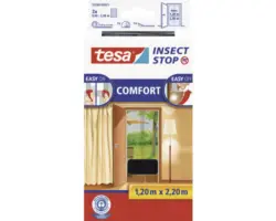 Fliegengitter für Türen tesa Insect Stop Comfort anthrazit 65x220 cm 2er-Pack