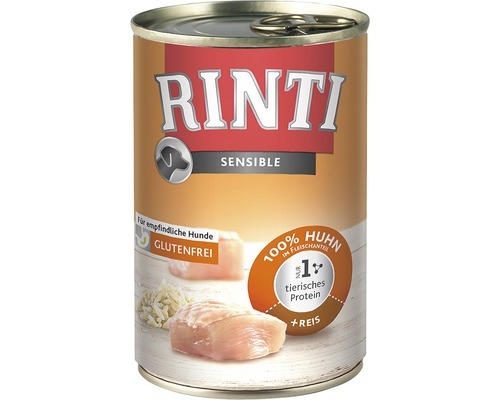 Hundefutter nass RINTI Sensible Huhn & Reis 400 g