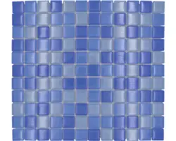 Glasmosaik XCM 8222 30,2x32,7 cm blau