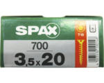 Hornbach Spax Universalschraube Senkkopf Stahl gehärtet T 15, Holz-Vollgewinde 3,5x20 mm, 700 Stück