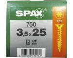 Hornbach Spax Universalschraube Senkkopf Stahl gehärtet T 15, Holz-Vollgewinde 3,5x25 mm, 750 Stück