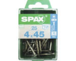 Hornbach Spax Universalschraube, Edelstahl A2, Senkkopf T 20, Holz-Teilgewinde, 4x45 mm, 25 Stück