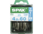 Hornbach Spax Universalschraube, Edelstahl A2, Senkkopf T 20, Holz-Teilgewinde, 4,5x60 mm, 25 Stück